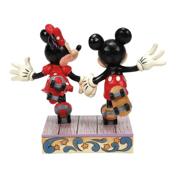 Mickey and Minnie Mouse Rollar Skating Figurine