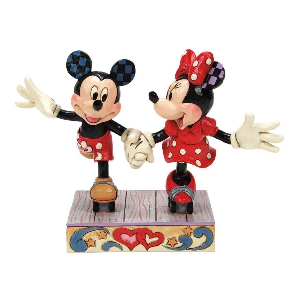 Mickey and Minnie Mouse Rollar Skating Figurine