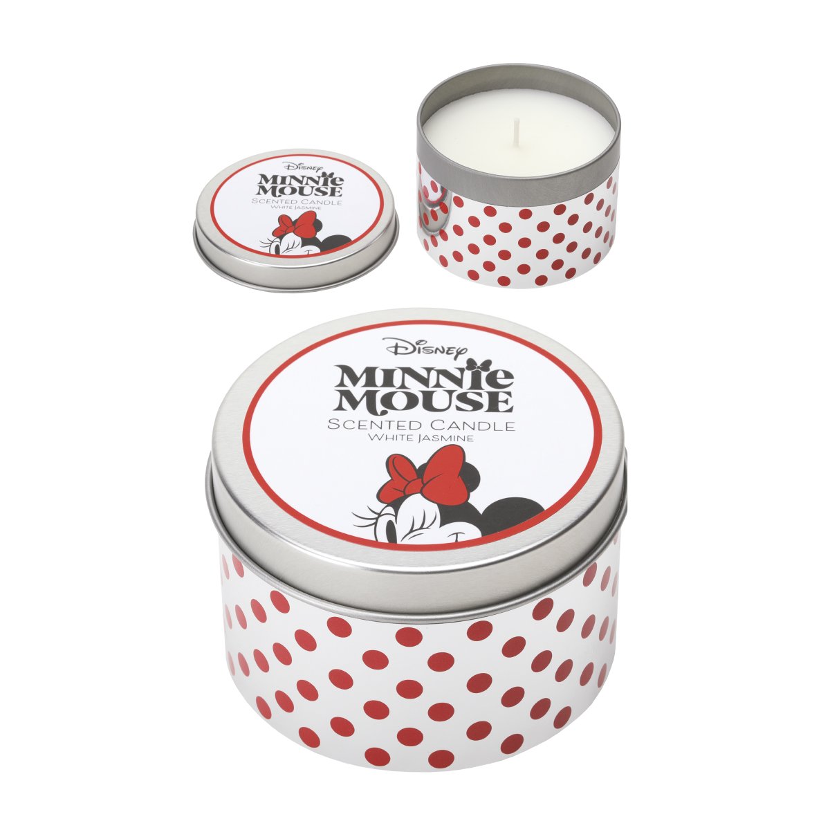 MINNIE CANDLE METAL WHITE JASMINE