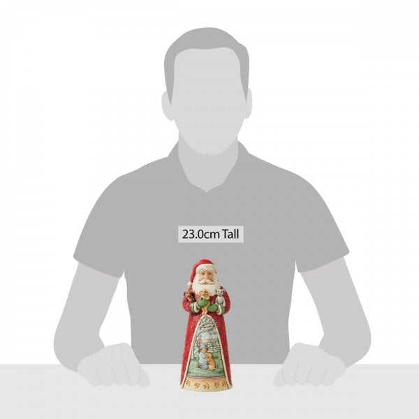 Santa with Puppies Figurine