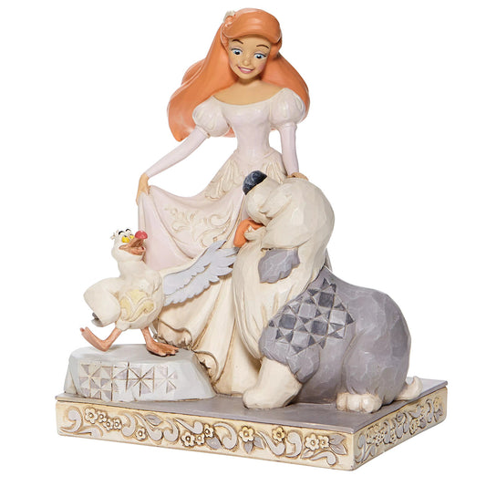 Spirited Siren -White Woodland Ariel Figurine