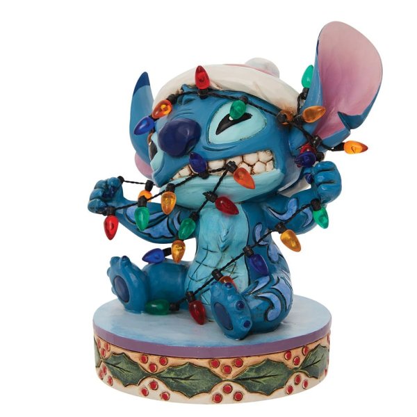 Stitch Wrapped in Lights Figurine