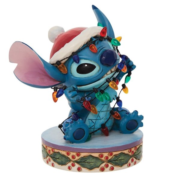 Stitch Wrapped in Lights Figurine