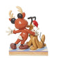 Mickey & Pluto Christmas Figurine
