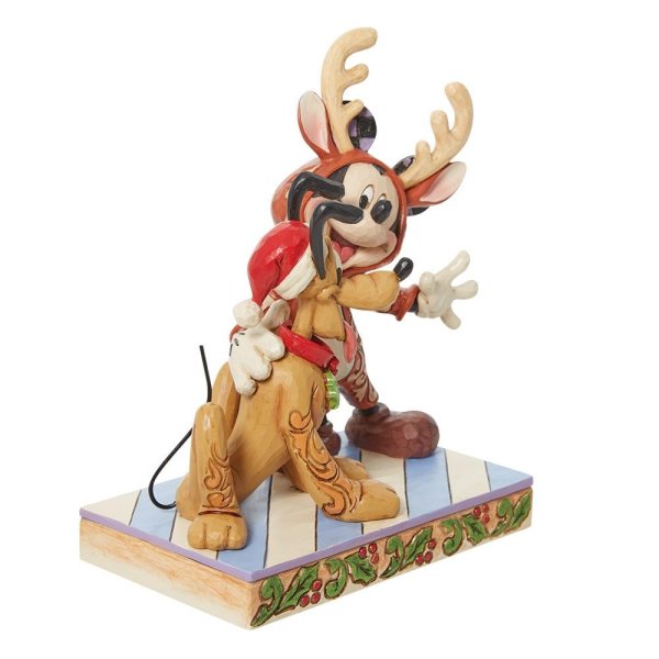 Mickey & Pluto Christmas Figurine