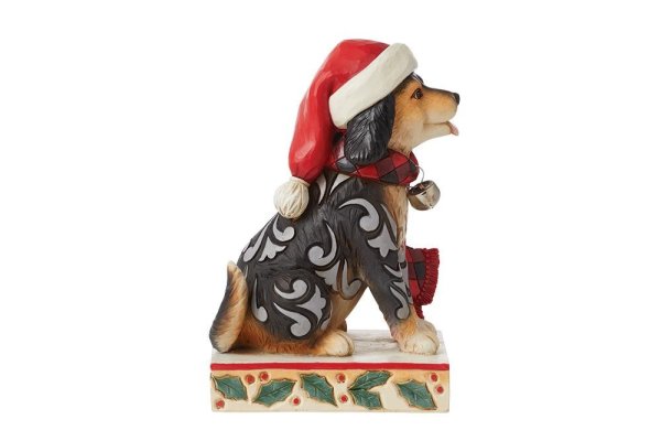 Highland Glen Dog in Santa Hat Figurine