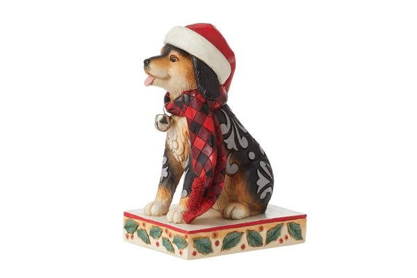 Highland Glen Dog in Santa Hat Figurine