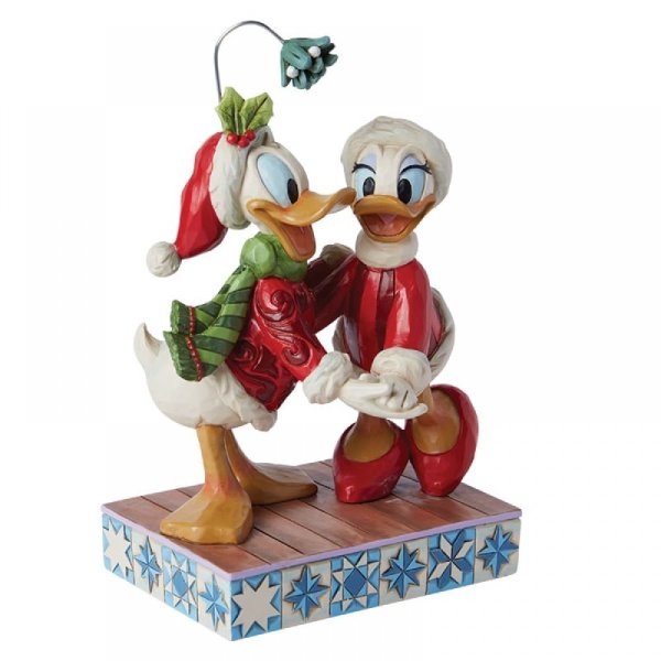 Donald Duck and Daisy Duck Mistletoe Christmas Figurine