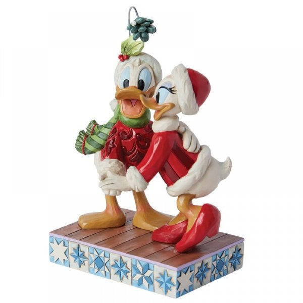 Donald Duck and Daisy Duck Mistletoe Christmas Figurine