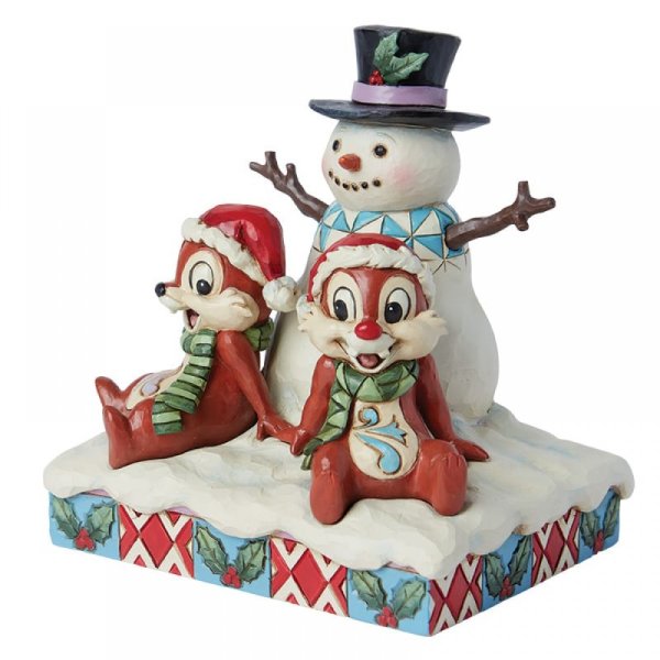 Chip n Dale Snowman Figurine