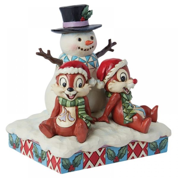 Chip n Dale Snowman Figurine