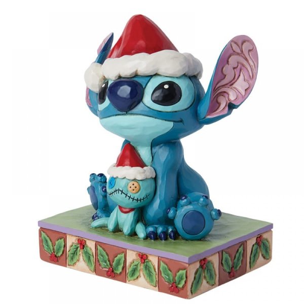 Santa Stitch with Scrump Figurine