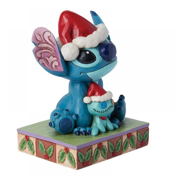 Santa Stitch with Scrump Figurine