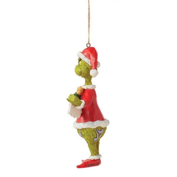 The Grinch with Christmas Banner Hanging Ornament