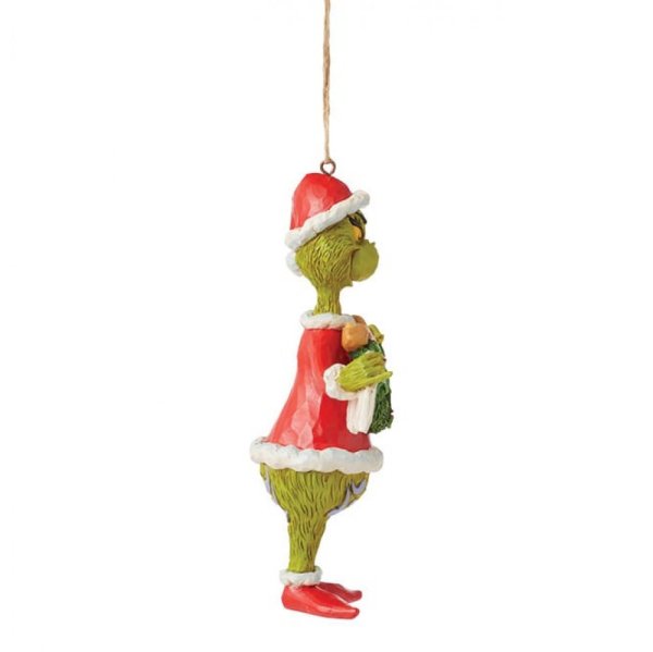 The Grinch with Christmas Banner Hanging Ornament