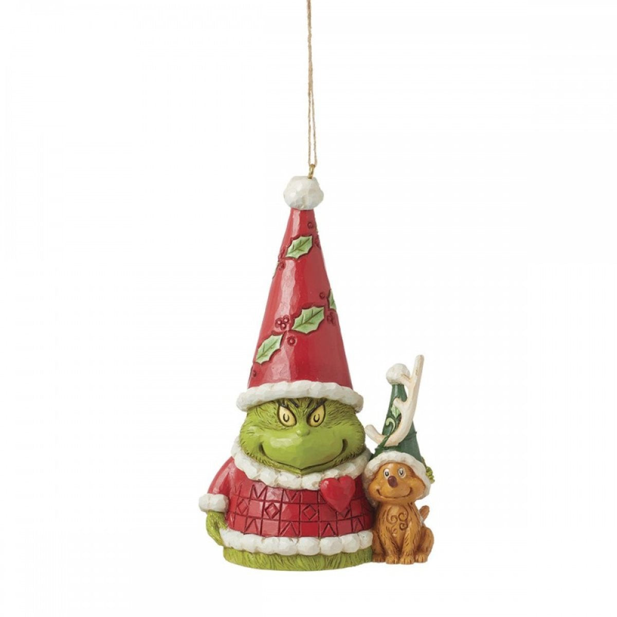 GRINCH & MAX GNOME HANGING ORNAMENT