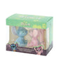 Flocked Kissing Stitch and Angel Figurines