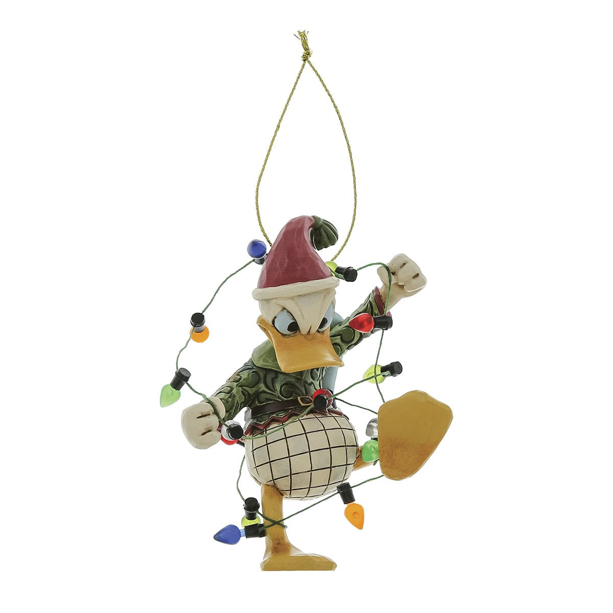 DONALD WRAPPED IN CHRISTMAS LIGHTS HANGING ORNAMENT
