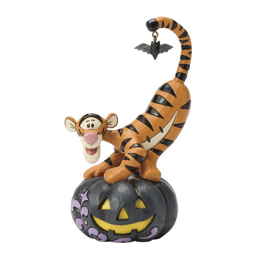 TIGGER ON JACK-O-LANTERN WITH BAT