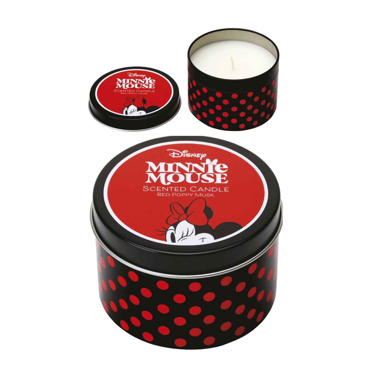 MINNIE METAL CANDLE RED POPPY MUSK