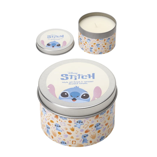 STITCH CANDLE METAL WHITE GARDENIA & COCONUT