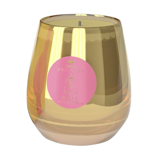 BEAUTIFUL GLASS CANDLE PINK PETAL & WHITE IRIS