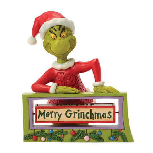 GRINCH ROTATING SIGN