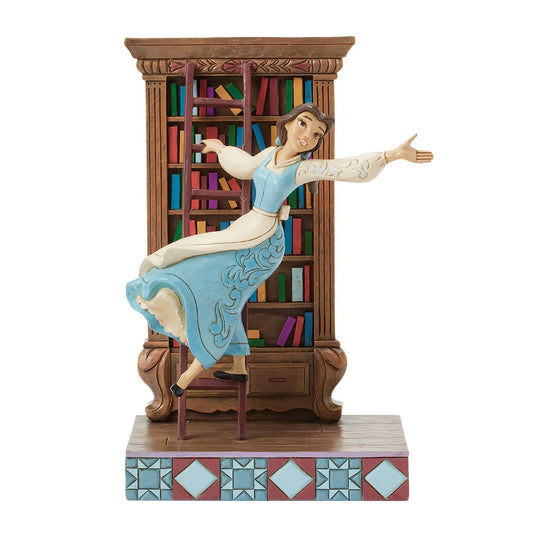 BELLE WITH BOOKSHELF