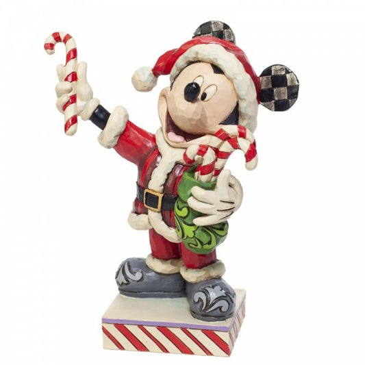 Mickey Mouse with Candy Canes Figurine